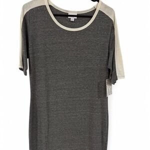 Grey and white LulaRoe Julia dress